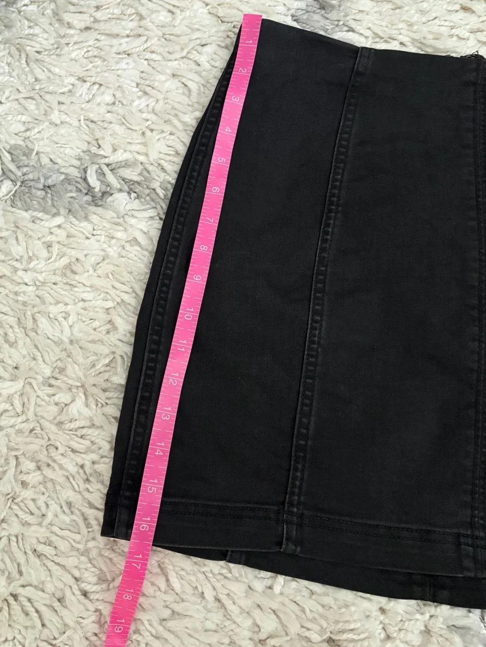 Free People Modern Femme Denim Black Skirt